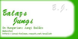 balazs jungi business card